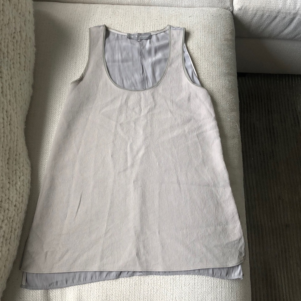 Lola and Sophie silk and polyester tank top